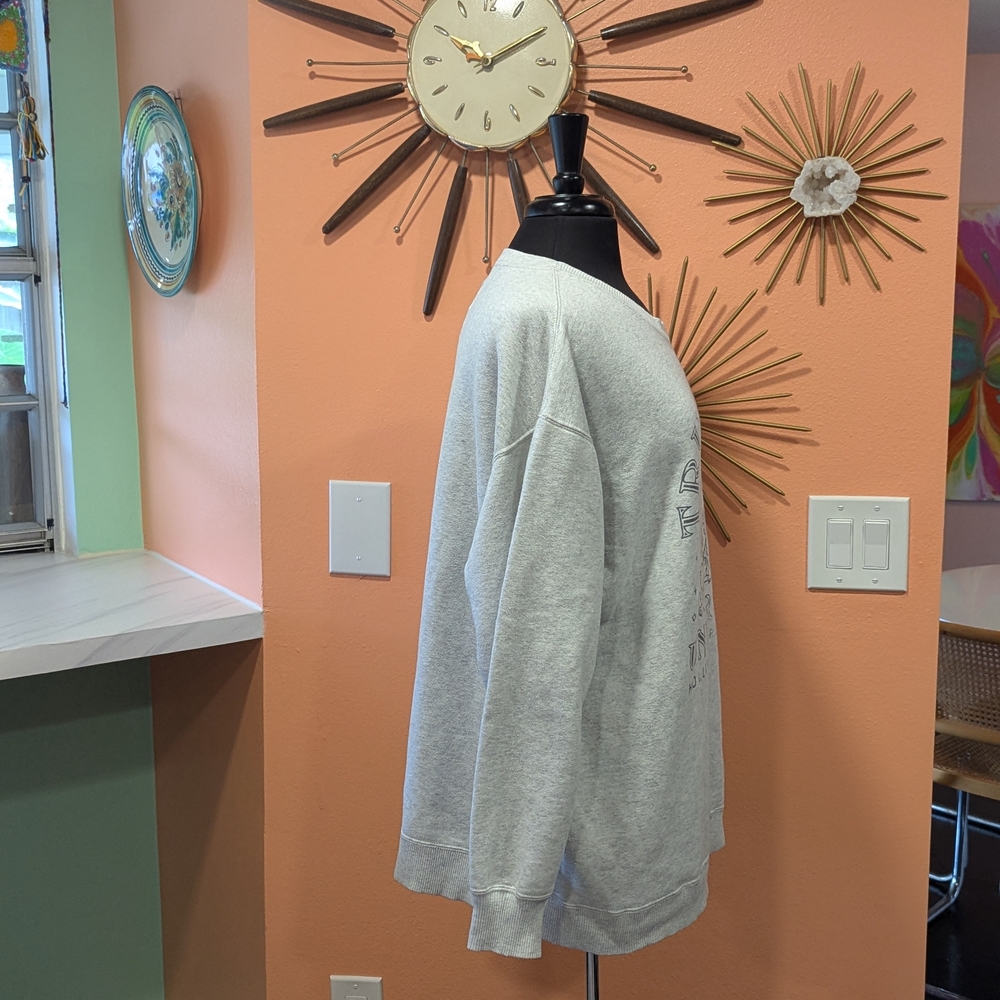 Hollister Whimsigoth M Gray Celestial Crew Sweatshirt Trust In The Universe - Picture 7 of 13